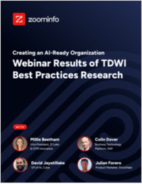 Creating an AI-Ready Organization -- Webinar Results of New TDWI Best Practices Research